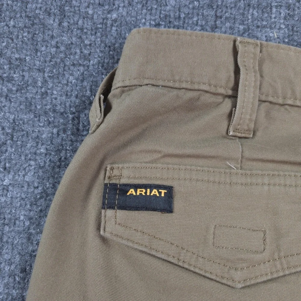 Ariat Pants Mens 34x36 Beige Rebar M4 Relaxed Straight Cargo Canvas Workwear